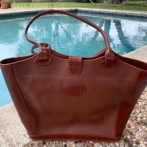 King Ranch (Running W) canvas and leather tote